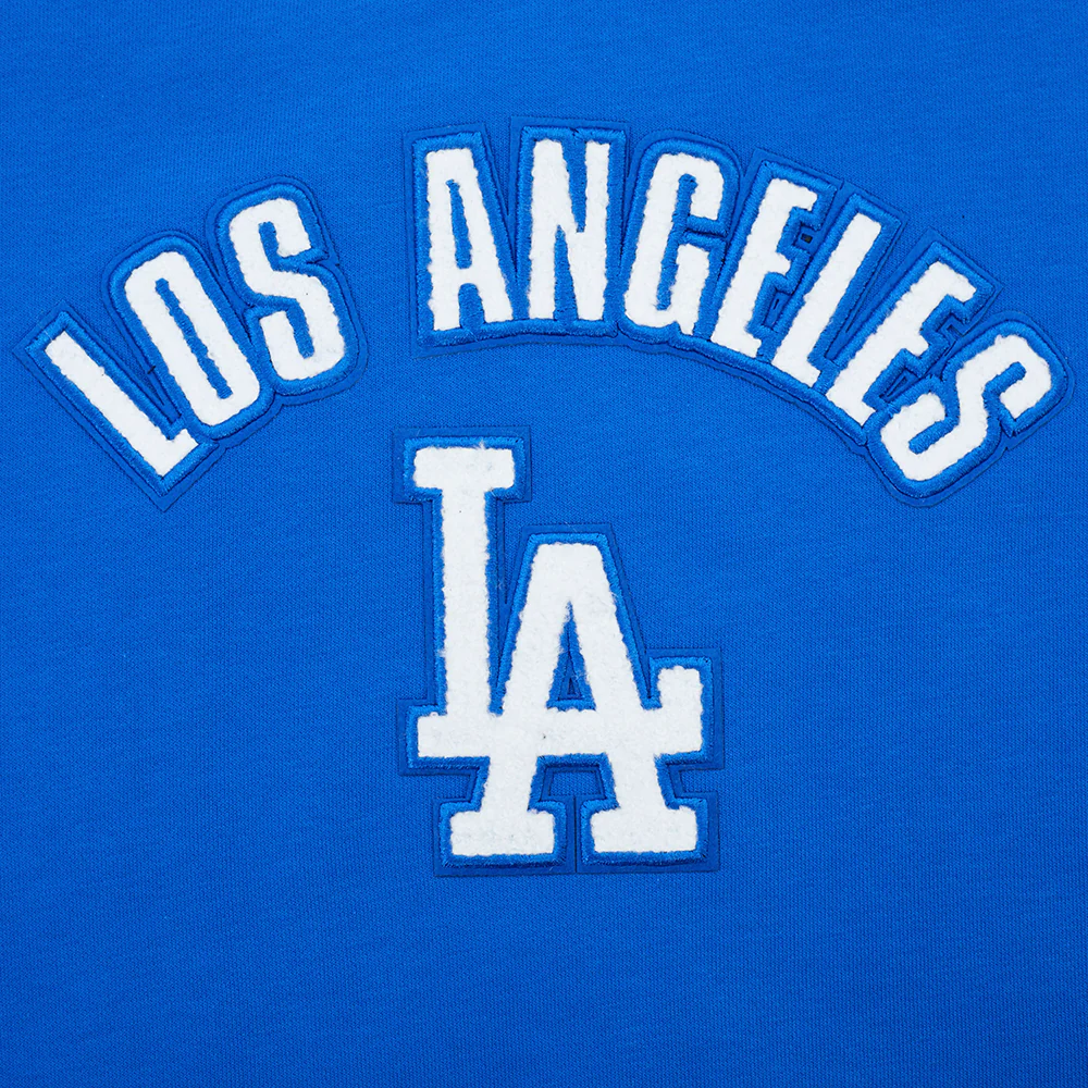 MLB LOS ANGELES DODGERS CLASSIC CHENILLE WOMEN'S FLC CREWNECK (DODGER BLUE) - Image 6