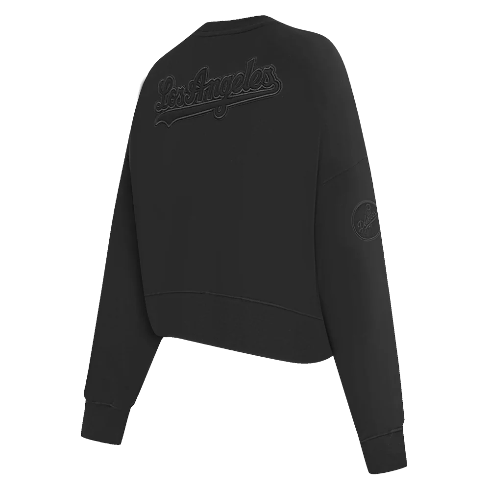 MLB LOS ANGELES DODGERS NEUTRAL WOMEN'S CREWNECK (BLACK) - Image 4