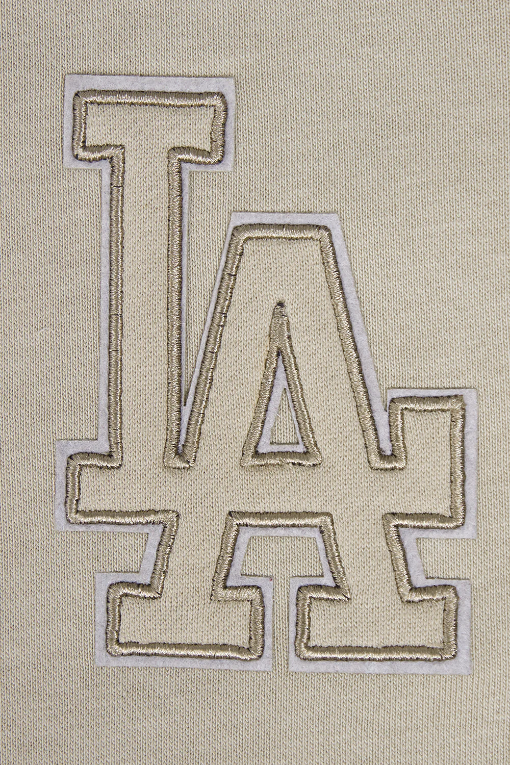 MLB LOS ANGELES DODGERS NEUTRAL WOMEN'S CROPPED PULLOVER HOODIE (TAUPE) - Image 5