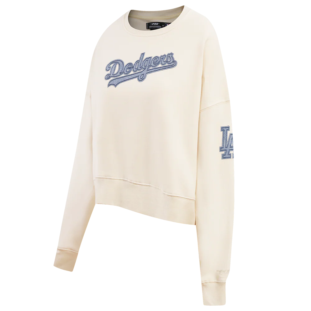 MLB LOS ANGELES DODGERS VARSITY BLUES WOMEN'S CREWNECK (LINEN) - Image 2