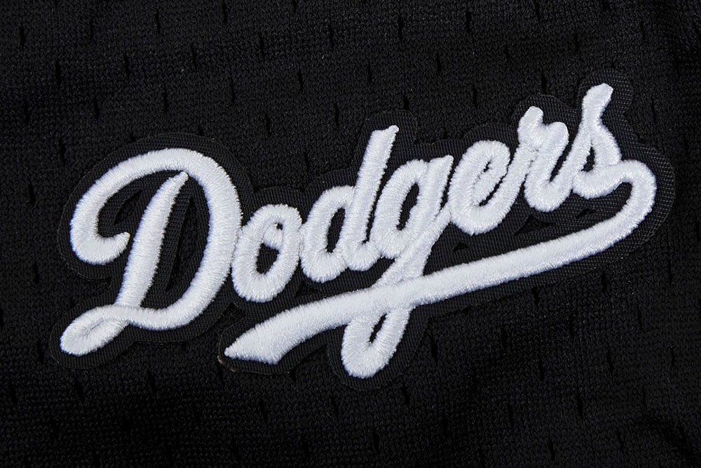 MLB LOS ANGELES DODGERS SCRIPT TAIL WOMEN'S MESH SHORT (BLACK) - Image 5