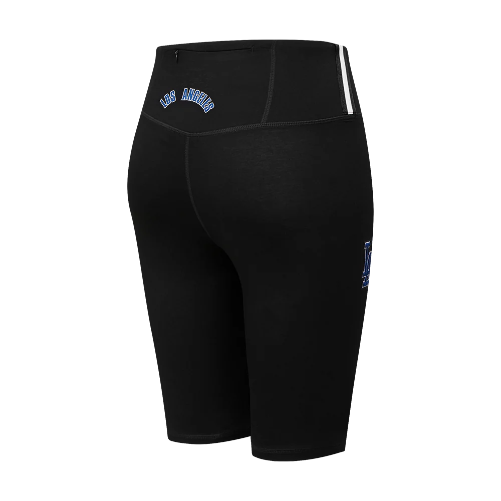 MLB LOS ANGELES DODGERS CLASSIC WOMEN'S COTTON BIKE SHORT (BLACK) - Image 4