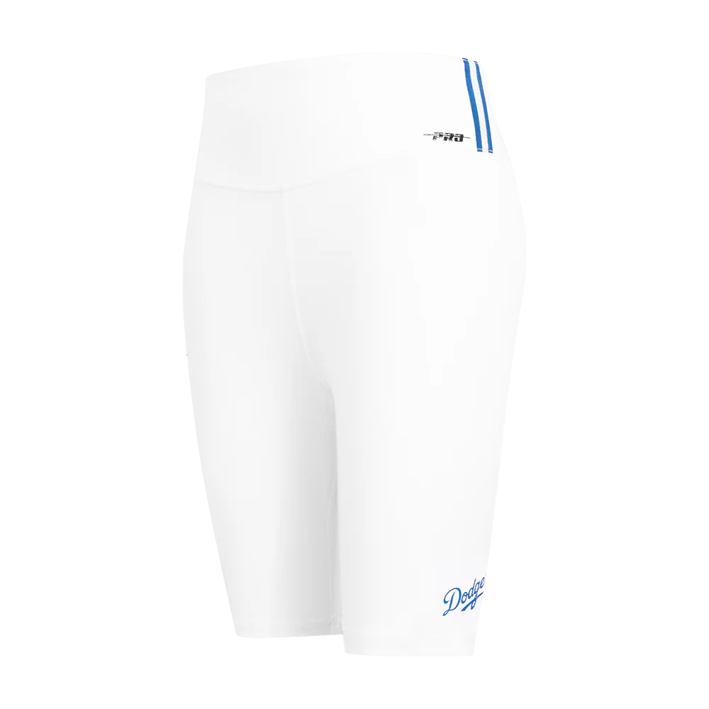 MLB LOS ANGELES DODGERS CLASSIC WOMEN'S COTTON BIKE SHORT (WHITE)