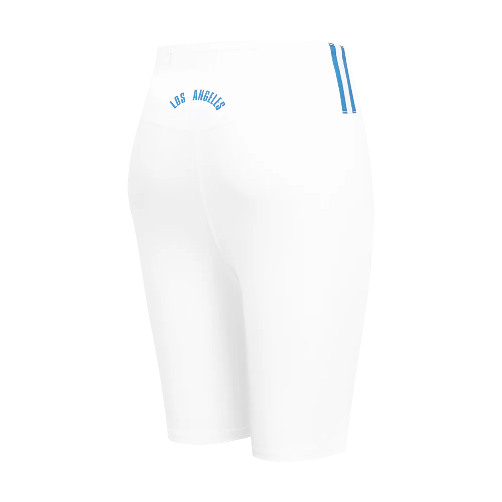 MLB LOS ANGELES DODGERS CLASSIC WOMEN'S COTTON BIKE SHORT (WHITE) - Image 3