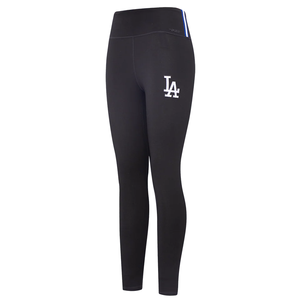 MLB LOS ANGELES DODGERS SCRIPT TAIL WOMEN'S HIGH WAIST JERSEY LEGGING (BLACK)