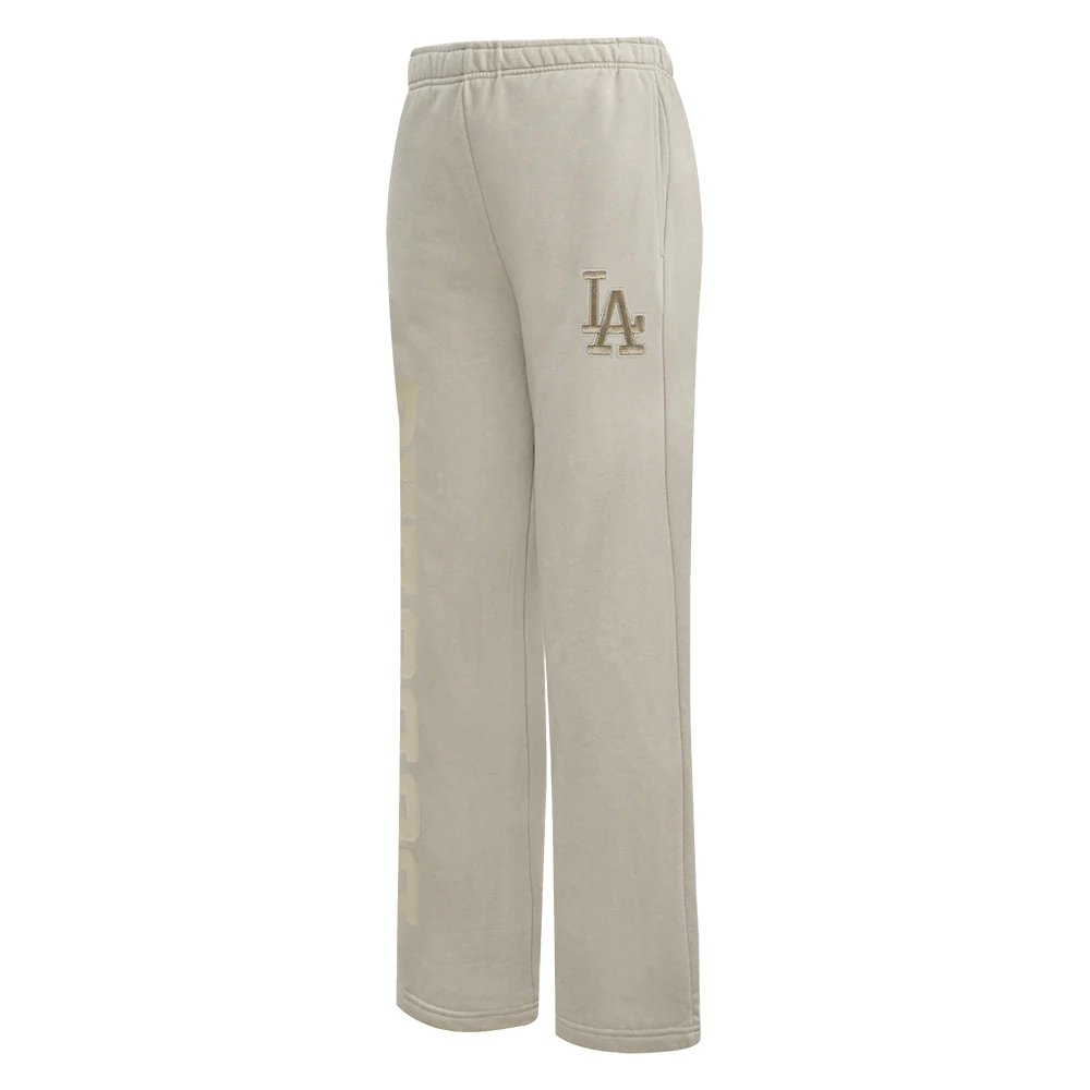 MLB LOS ANGELES DODGERS WINGSPAN WOMEN'S STRAIGHT LEG SWEATPANT (TAUPE) - Image 4