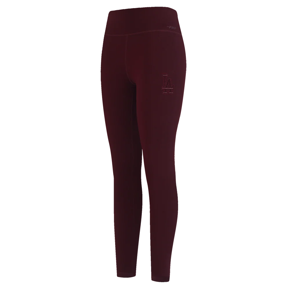 MLB LOS ANGELES DODGERS NEUTRAL HIGH WAIST JERSEY LEGGING (WINE)