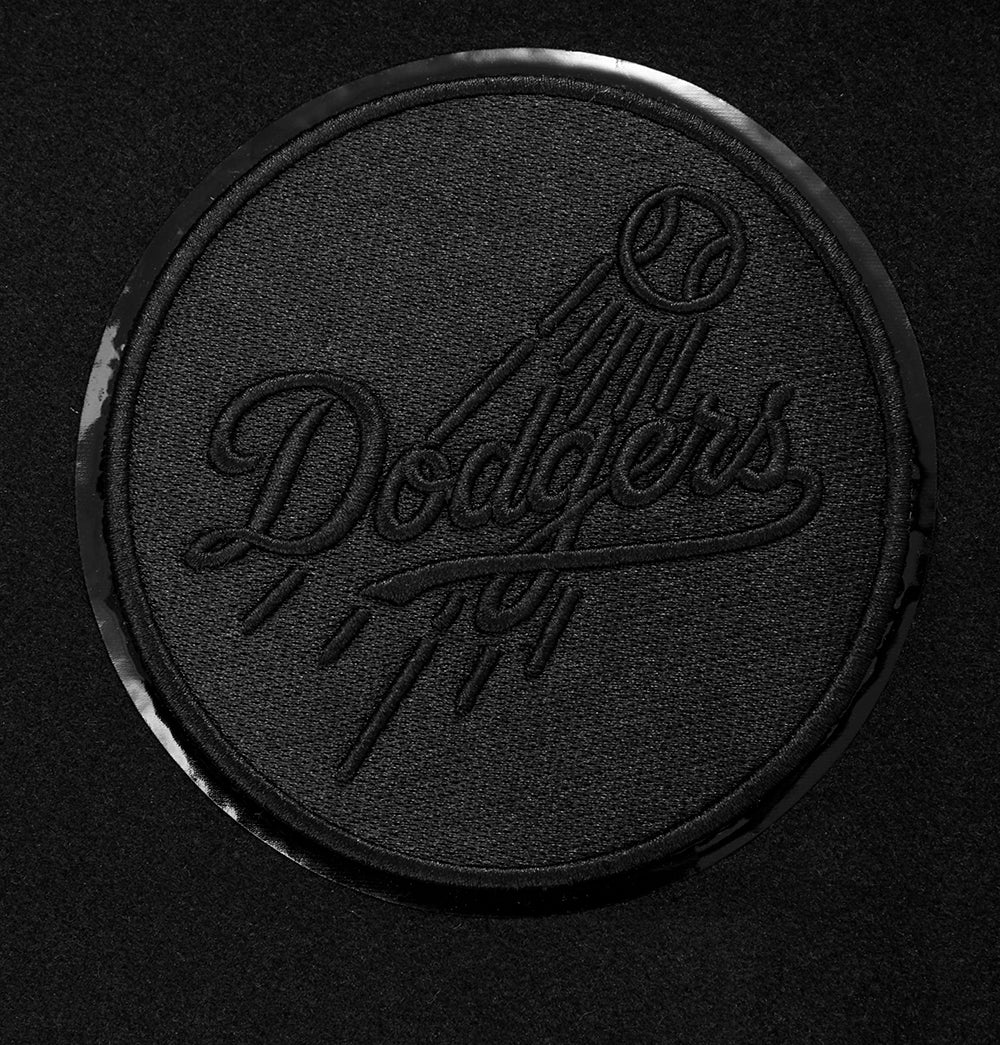 MLB LOS ANGELES DODGERS TRIPLE BLACK WOOL WOMEN'S VARSITY JACKET (TRIPLE BLACK) - Image 7