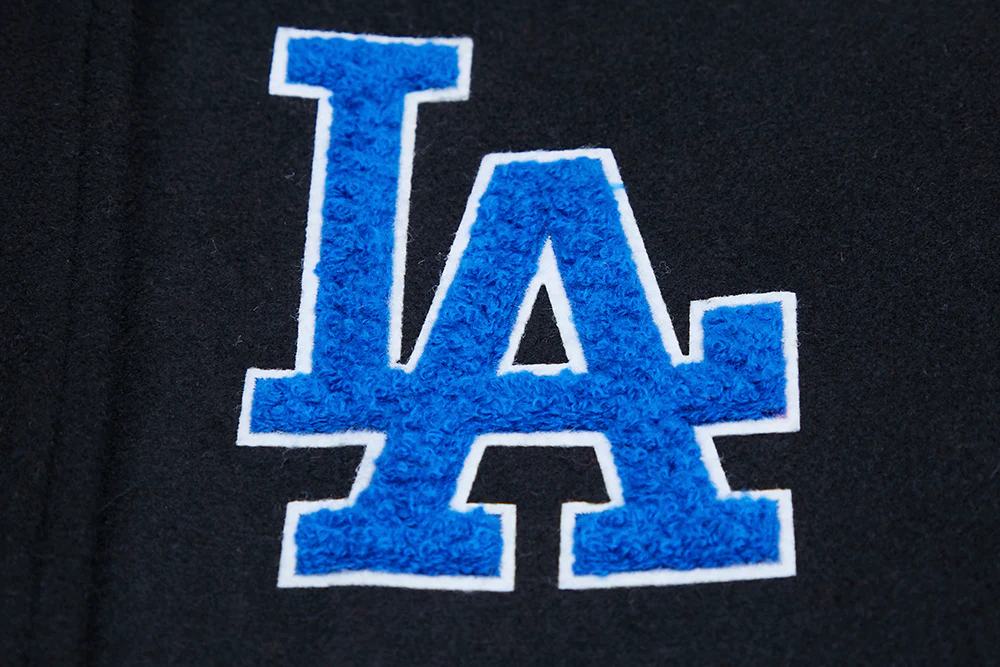 MLB LOS ANGELES DODGERS CLASSIC WOOL WOMEN'S VARSITY JACKET (BLACK/WHITE) - Image 6