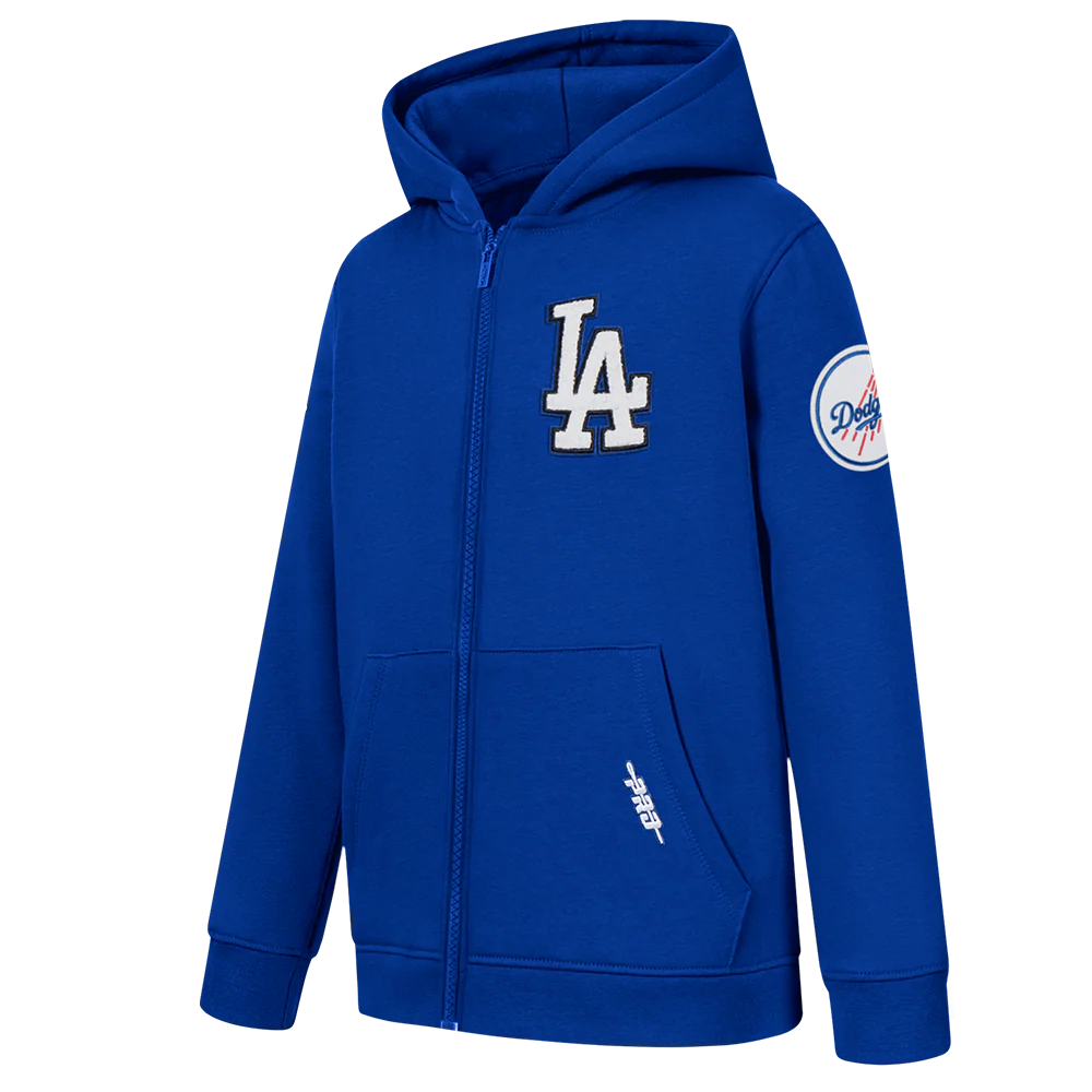MLB LOS ANGELES DODGERS CLASSIC TODDLER BOYS FLEECE FZ HOODIE (DODGER BLUE) - Image 2