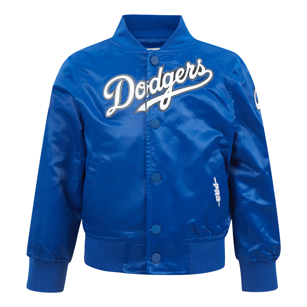 MLB LOS ANGELES DODGERS CLASSIC TODDLER BOYS SATIN JACKET (DODGER BLUE)