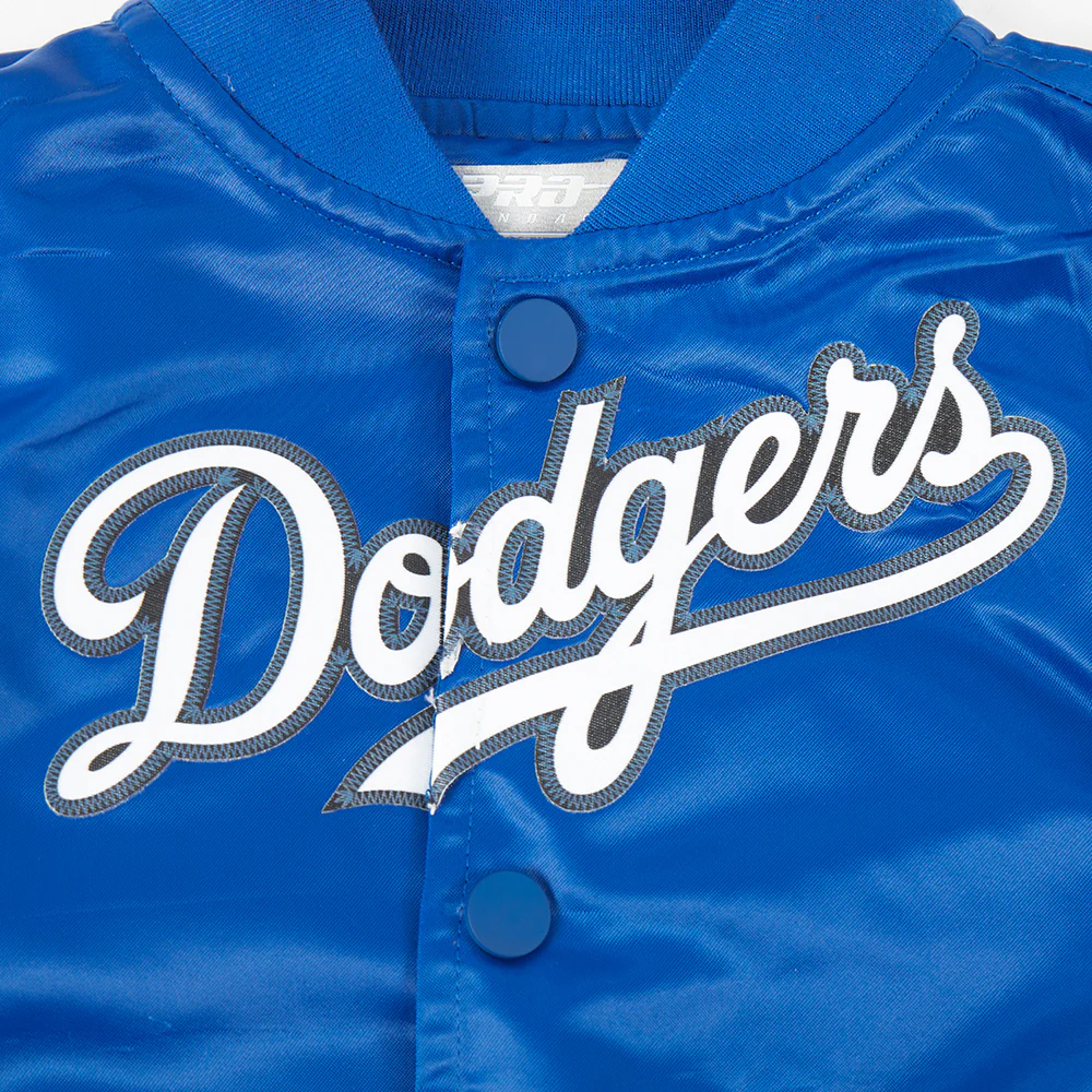 MLB LOS ANGELES DODGERS CLASSIC TODDLER BOYS SATIN JACKET (DODGER BLUE) - Image 5