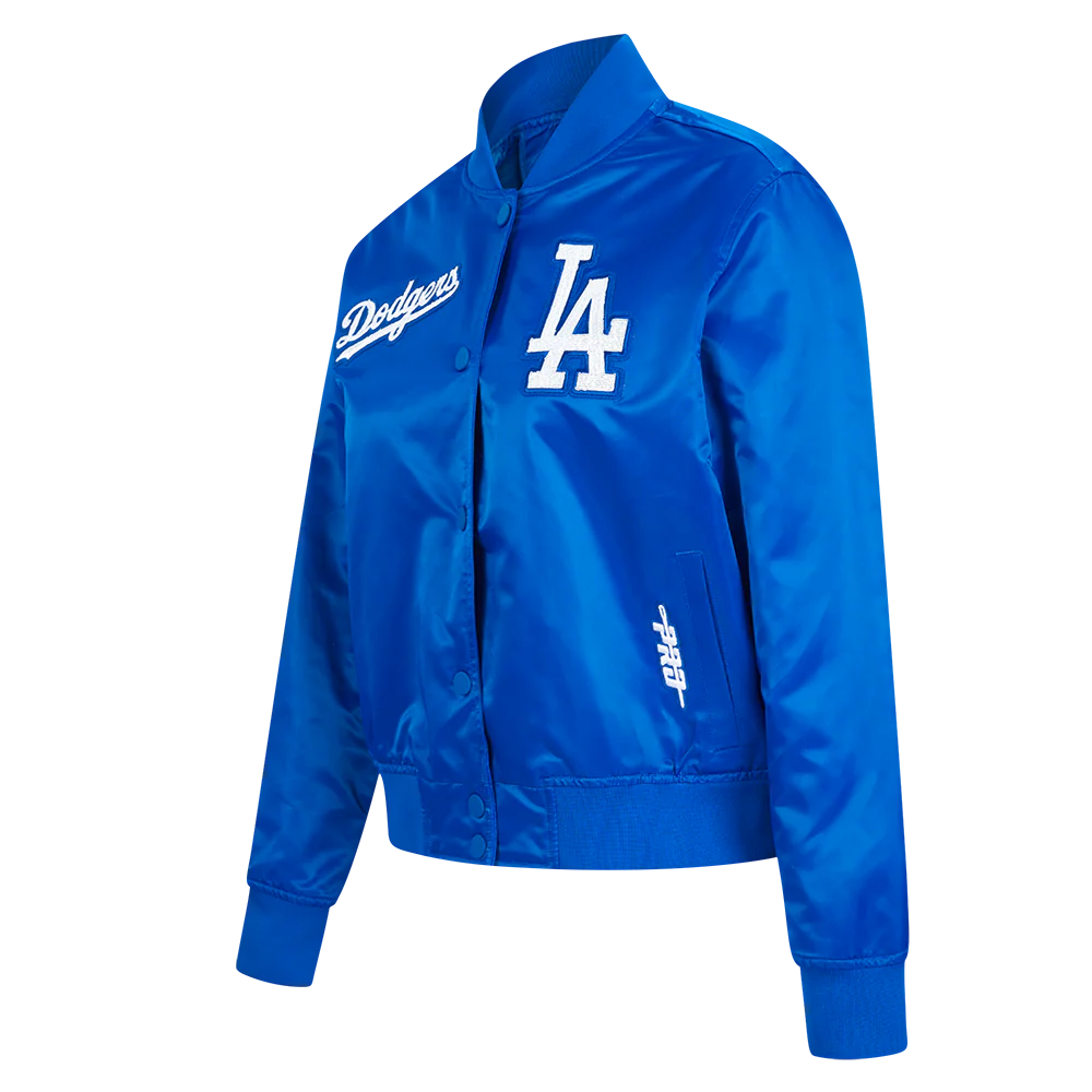 MLB LOS ANGELES DODGERS GAME DAY CLASSICS WOMEN'S SATIN JACKET (DODGER BLUE) - Image 4