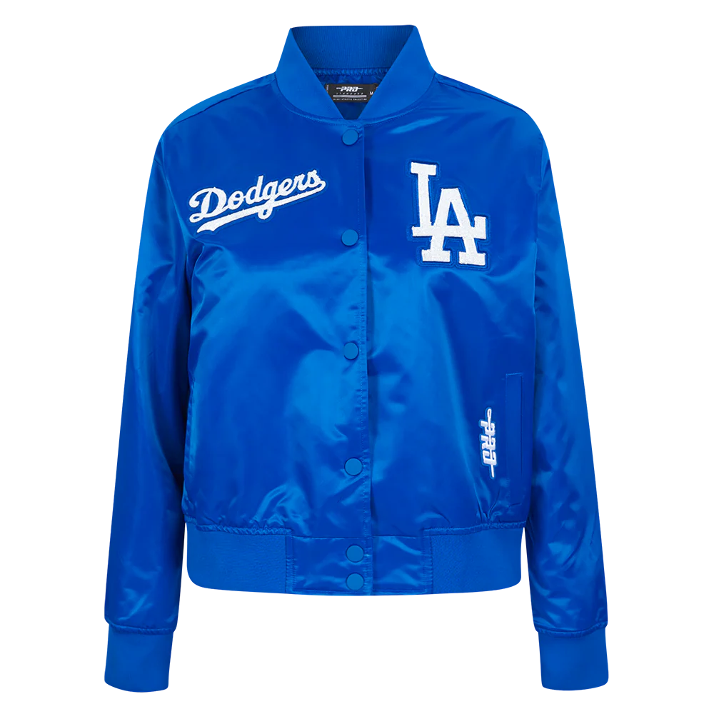 MLB LOS ANGELES DODGERS GAME DAY CLASSICS WOMEN'S SATIN JACKET (DODGER BLUE) - Image 5