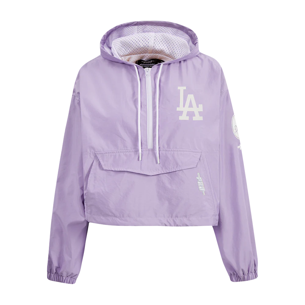 MLB LOS ANGELES DODGERS HOLOGRAM WOMEN'S 1/2 ZIP WIND JACKET (IRIDESCENT)