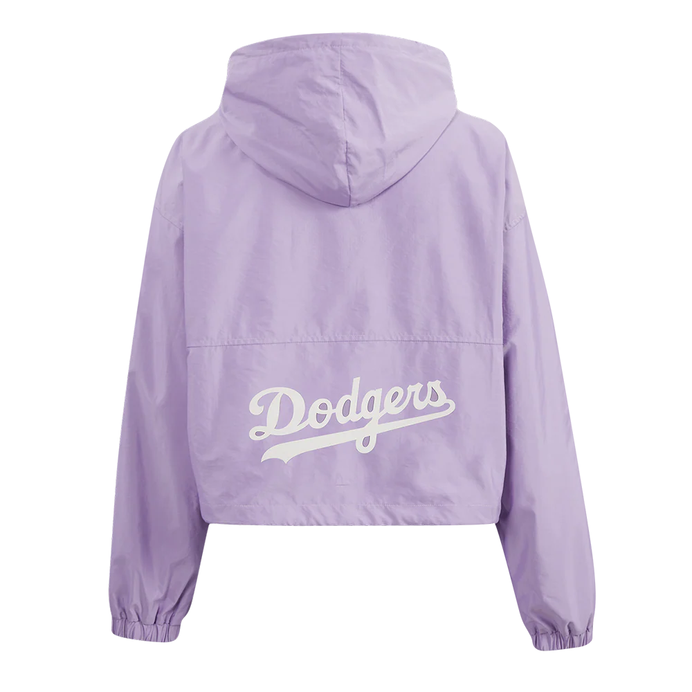 MLB LOS ANGELES DODGERS HOLOGRAM WOMEN'S 1/2 ZIP WIND JACKET (IRIDESCENT) - Image 3