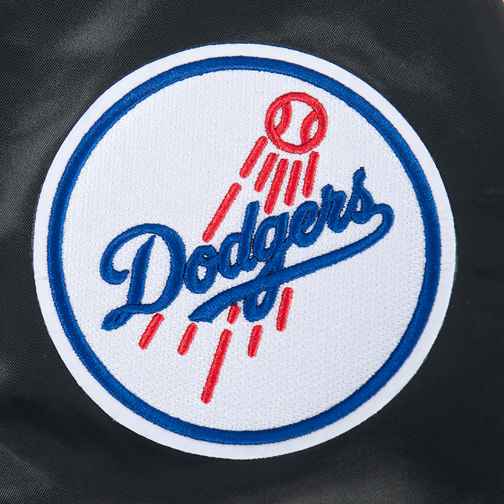 MLB LOS ANGELES DODGERS MLB WORLD SERIES 2025 WOMEN'S RIB SATIN JACKET (BLACK) - Image 8