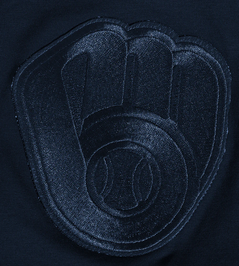 MLB MILWAUKEE BREWERS TRIPLE TONAL SINGLE JERSEY MEN'S TEE (MIDNIGHT NAVY) - Image 6