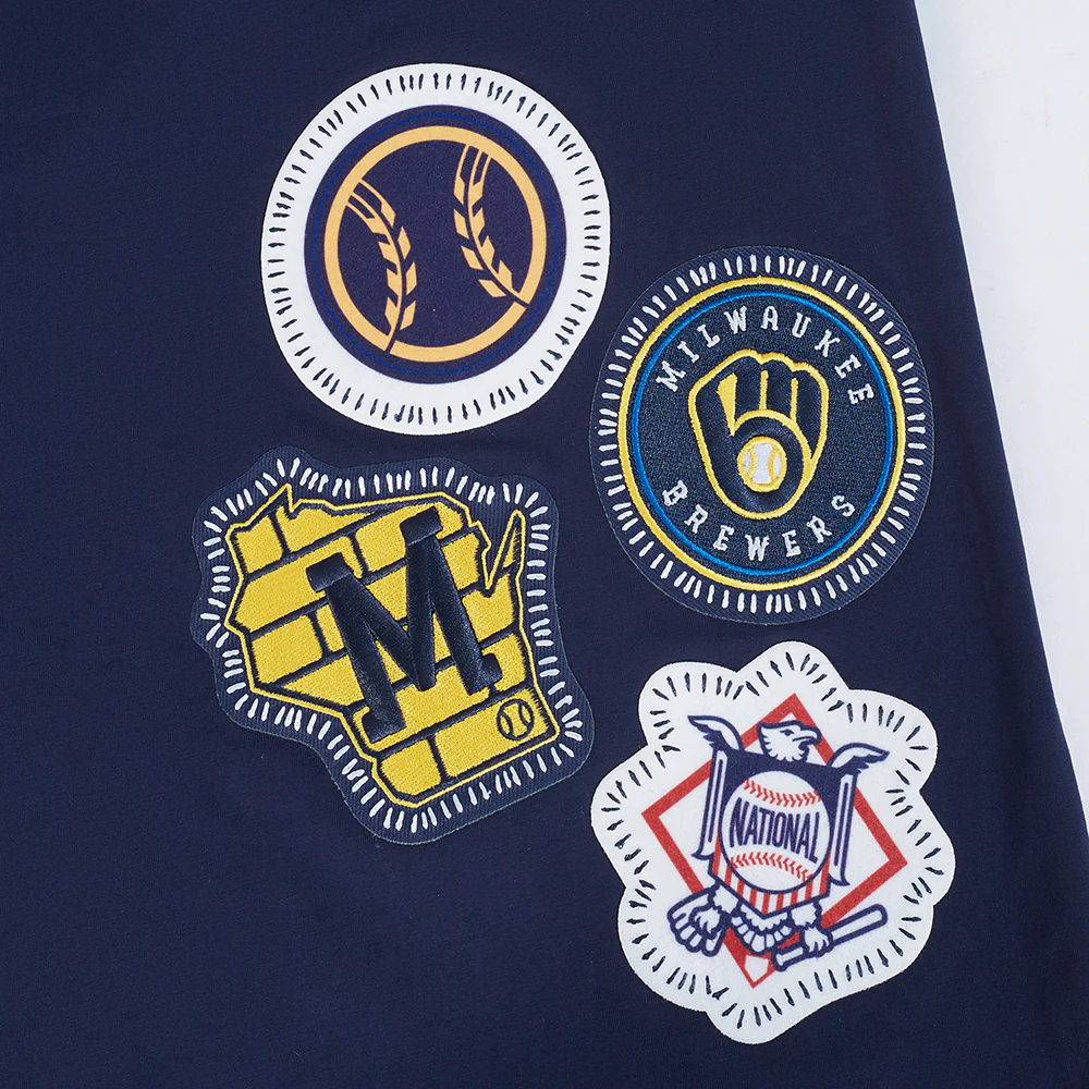 MLB MILWAUKEE BREWERS DIY PICK STITCH MEN'S SJ TEE (MIDNIGHT NAVY) - Image 7