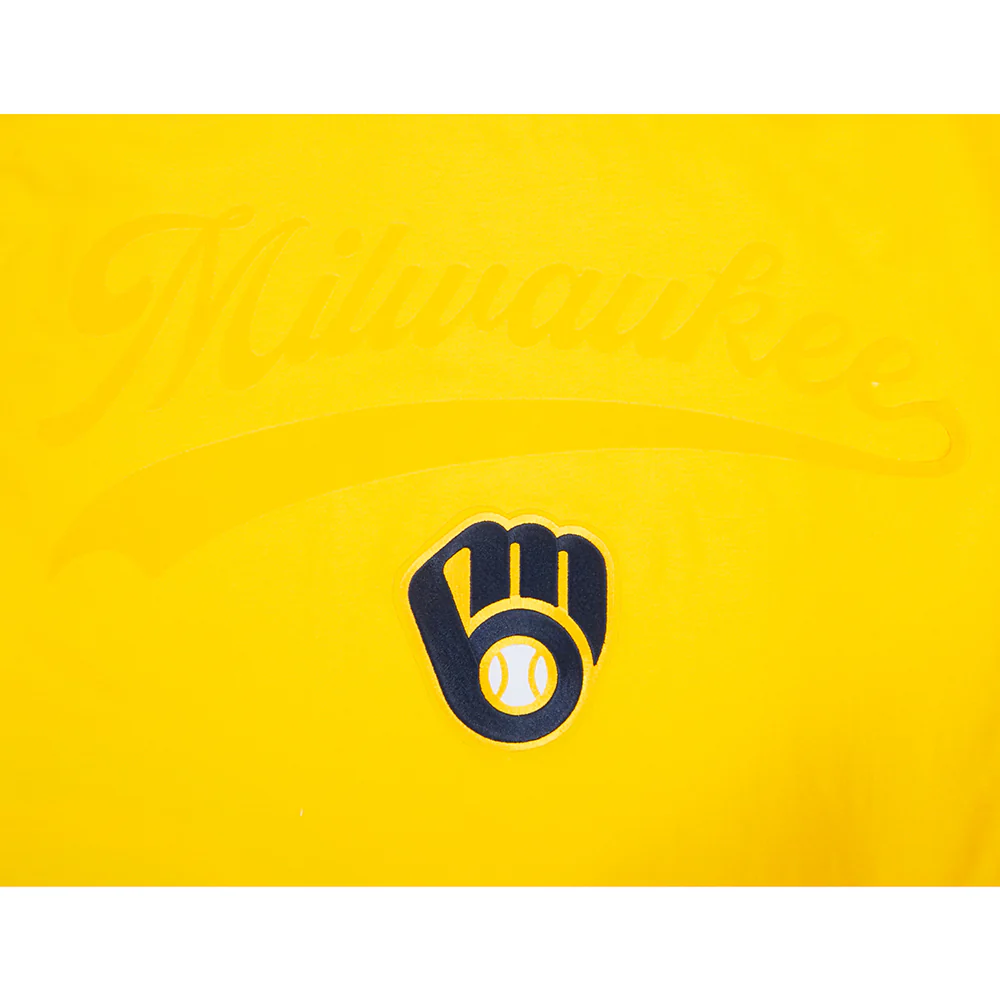MLB MILWAUKEE BREWERS LIVING LARGE MEN'S CJ DROP SHOULDER TEE (YELLOW) - Image 5