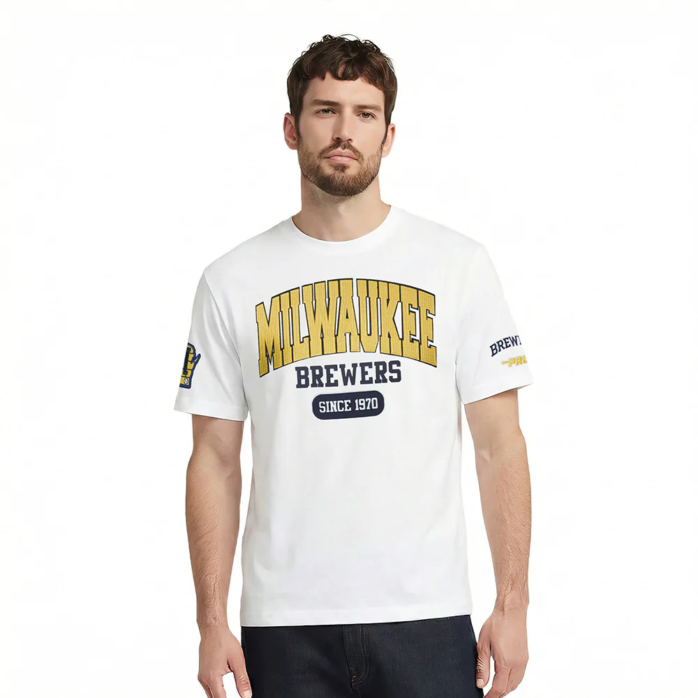 MLB MILWAUKEE BREWERS CITY ARCH MEN'S SJ TEE (WHITE)