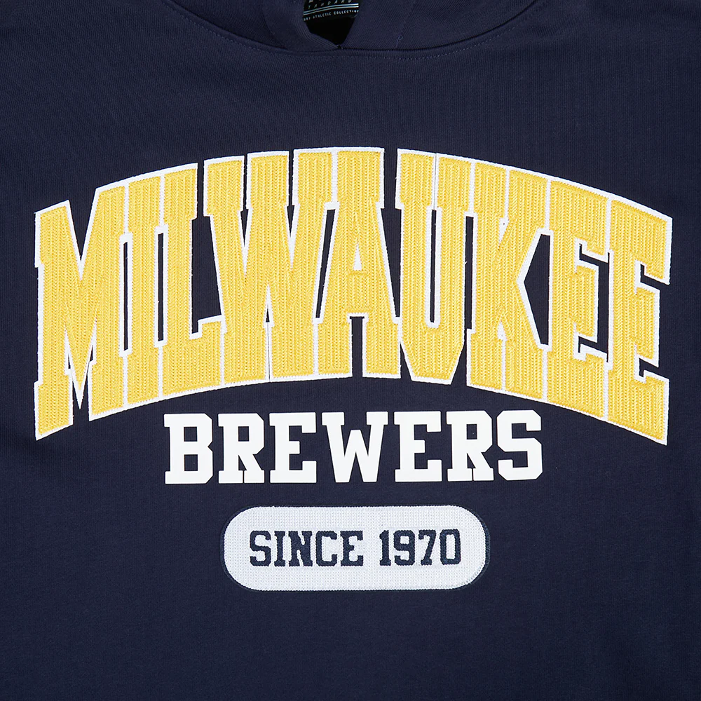 MLB MILWAUKEE BREWERS CITY ARCH MEN'S FLC PO HOODIE (MIDNIGHT NAVY) - Image 6