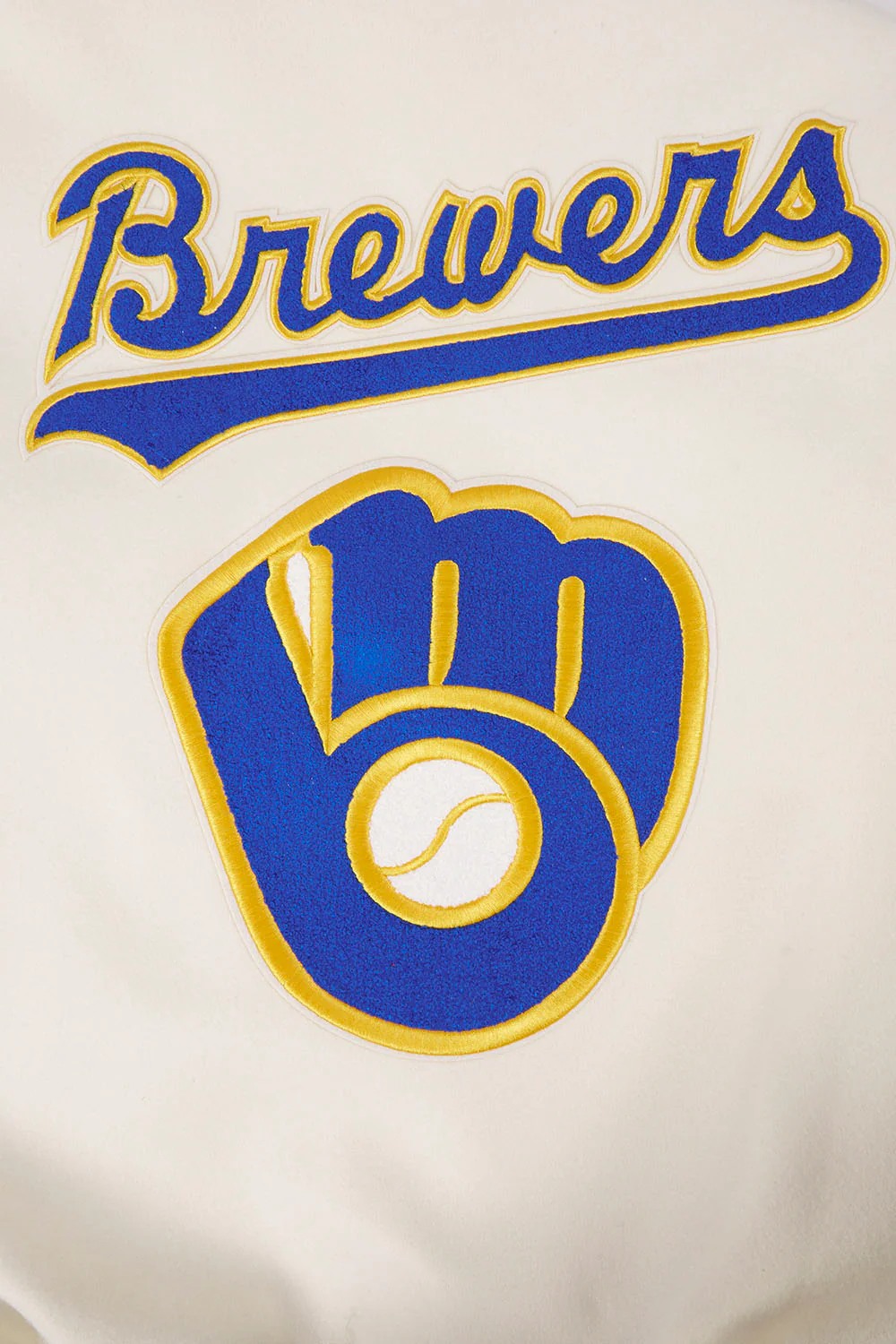 MLB MILWAUKEE BREWERS RETRO CLASSIC MEN'S RIB WOOL VARSITY JACKET (EGGSHELL/UNIVERSAL BLUE) - Image 11