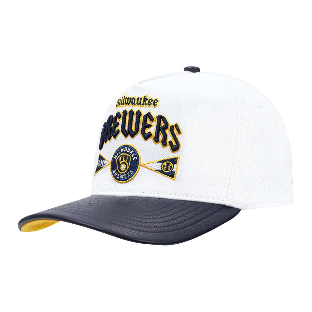 MLB MILWAUKEE BREWERS CITY TOUR CURVED STRAPBACK HAT (WHITE) - Image 3