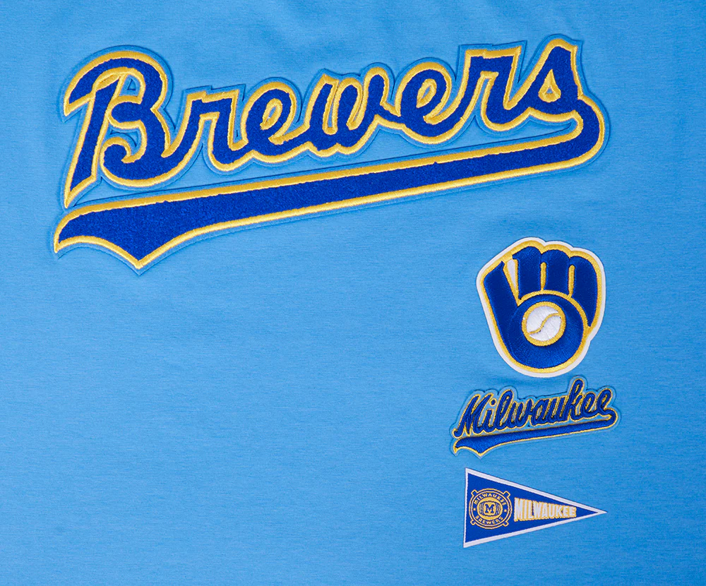 MLB MILWAUKEE BREWERS RETRO CLASSICS WOMEN'S S/S BOXY TEE (UNIVERSITY BLUE) - Image 7