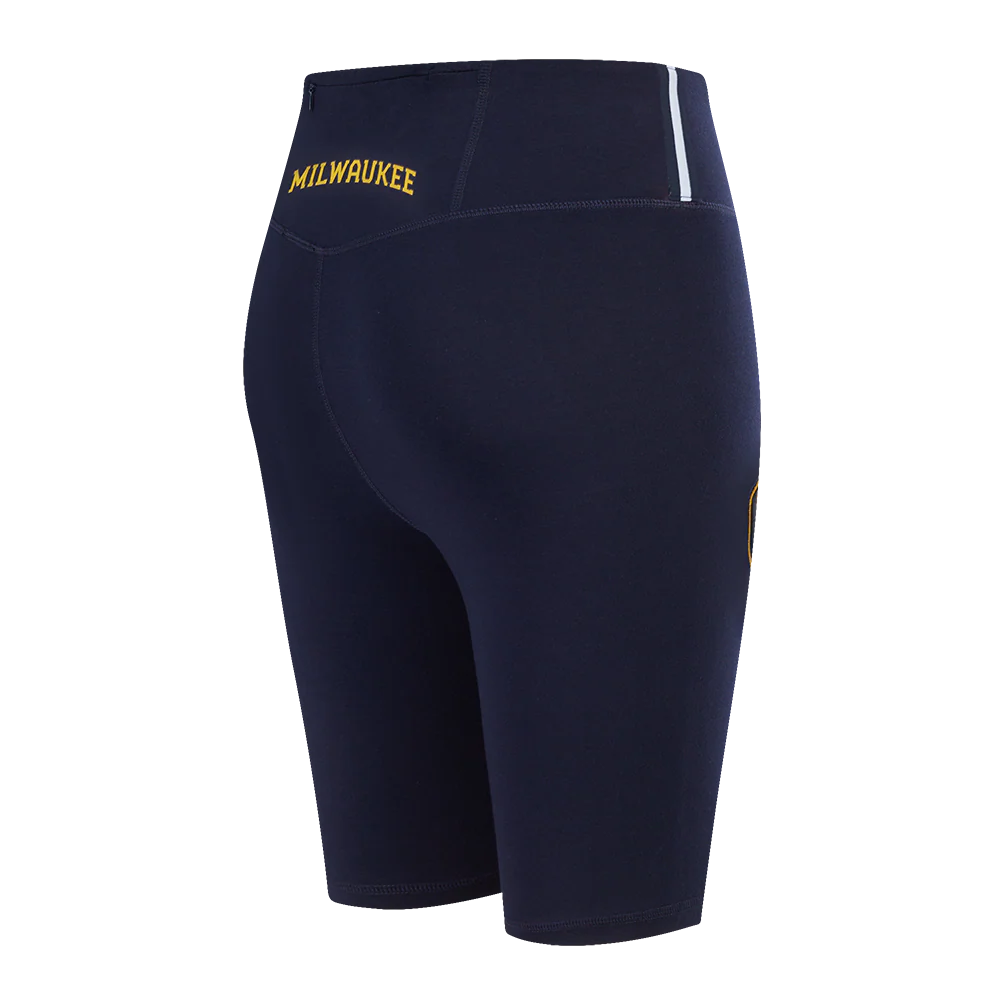 MLB MILWAUKEE BREWERS CLASSIC WOMEN'S COTTON BIKE SHORT (MIDNIGHT NAVY) - Image 3