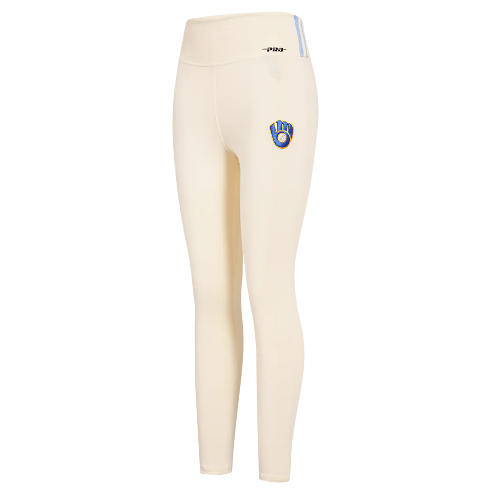 MLB MILWAUKEE BREWERS RETRO CLASSIC WOMEN'S JERSEY LEGGING (EGGSHELL)