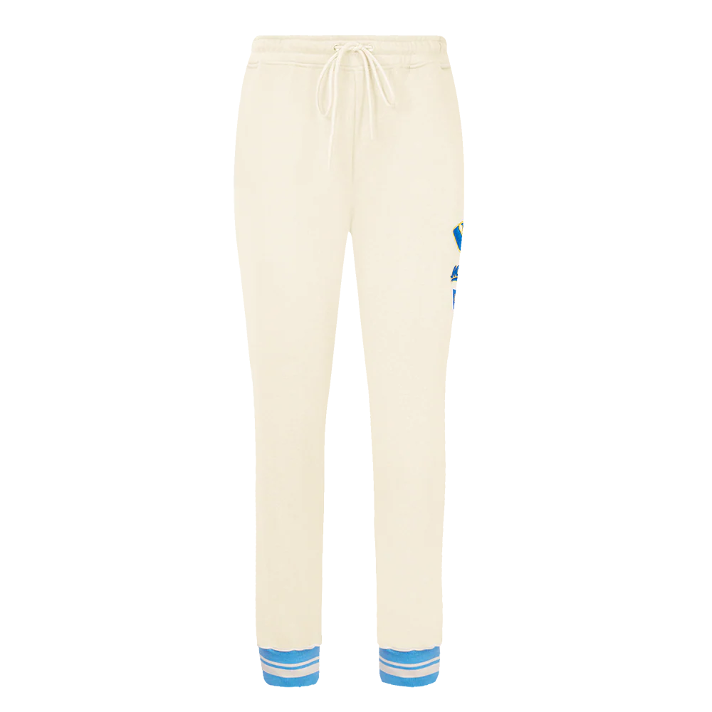 MLB MILWAUKEE BREWERS RETRO CLASSIC WOMEN'S RIB SWEATPANT (EGGSHELL/ UNIVERSITY BLUE) - Image 2