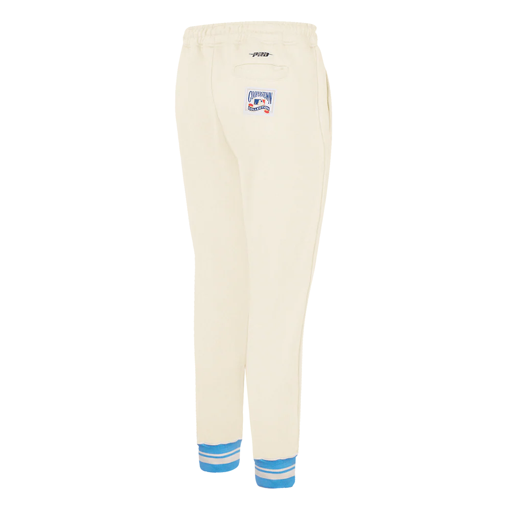 MLB MILWAUKEE BREWERS RETRO CLASSIC WOMEN'S RIB SWEATPANT (EGGSHELL/ UNIVERSITY BLUE) - Image 3
