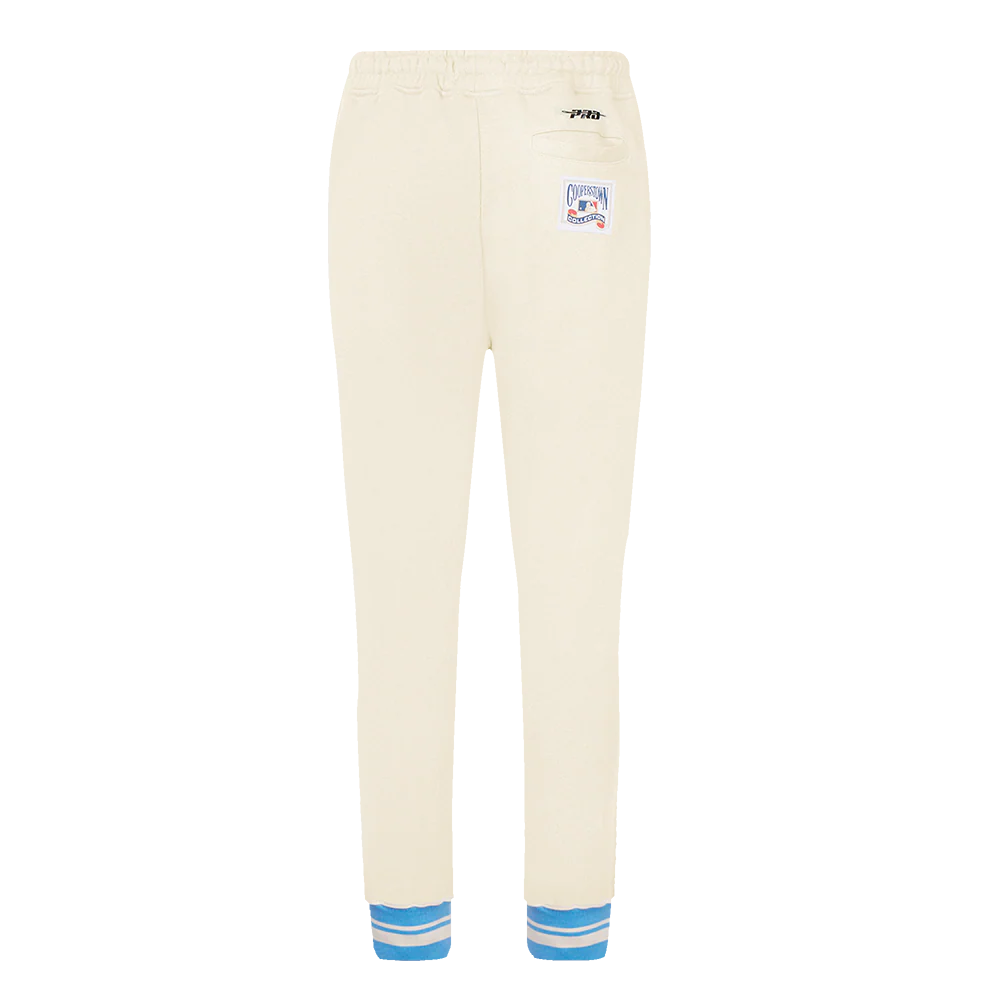 MLB MILWAUKEE BREWERS RETRO CLASSIC WOMEN'S RIB SWEATPANT (EGGSHELL/ UNIVERSITY BLUE) - Image 4
