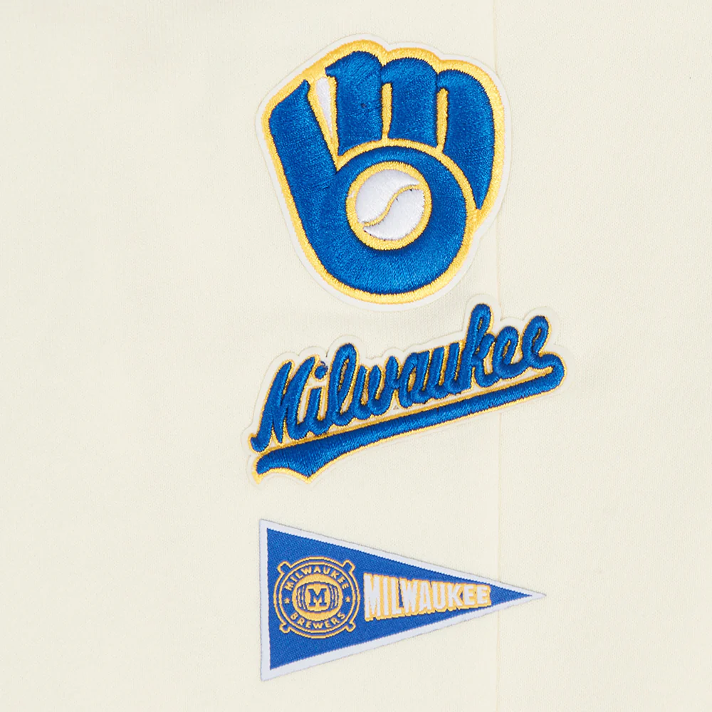 MLB MILWAUKEE BREWERS RETRO CLASSIC WOMEN'S RIB SWEATPANT (EGGSHELL/ UNIVERSITY BLUE) - Image 5