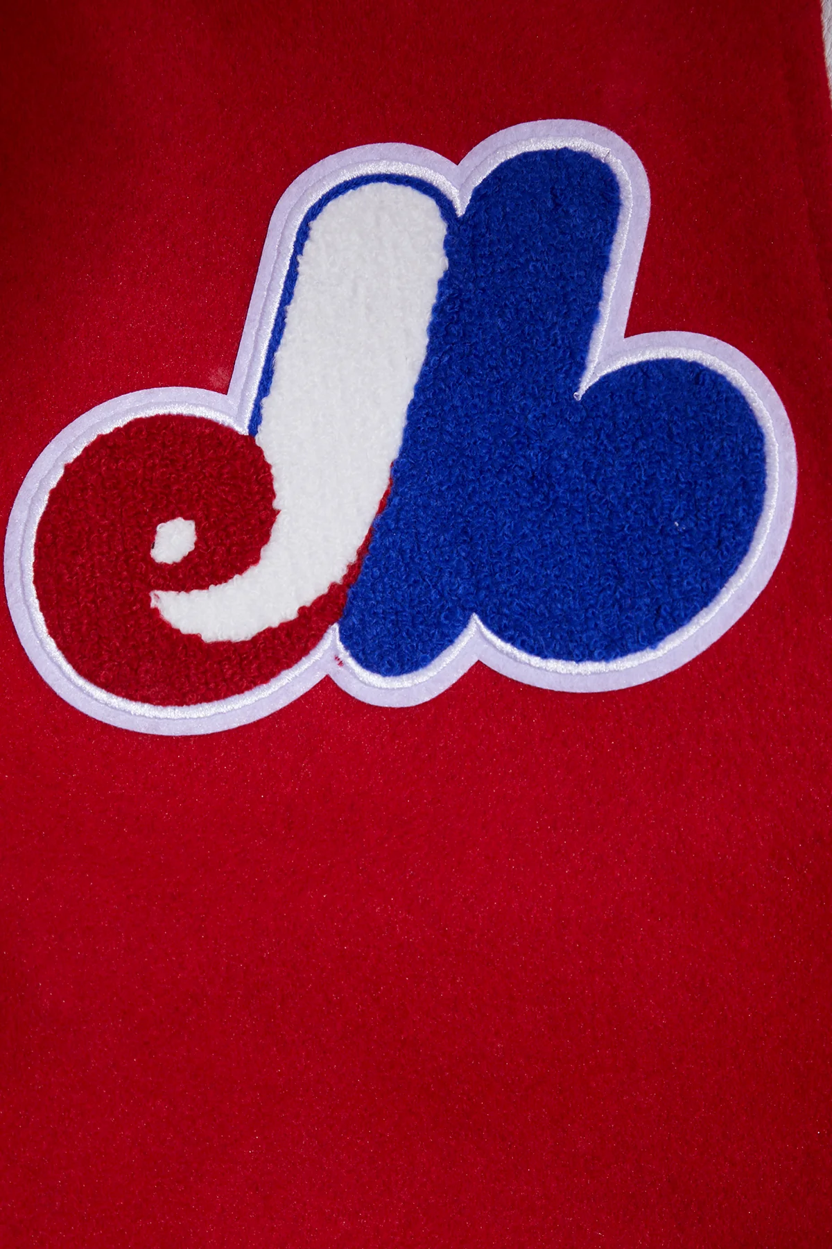 MLB MONTREAL EXPOS RETRO CLASSIC MEN'S RIB WOOL VARSITY JACKET (RED/WHITE) - Image 6