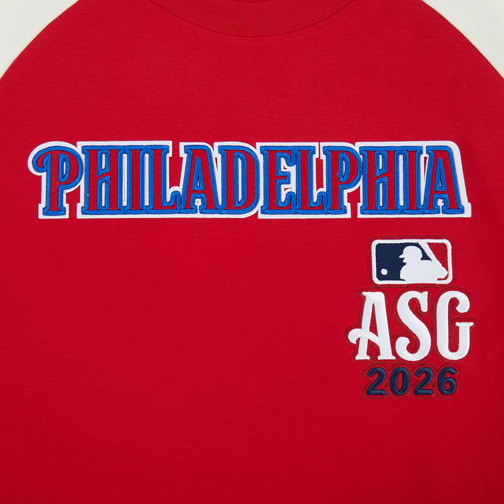 MLB ALL TEAMS ALL STAR 2026 MEN'S RAGLAN TOP (EGGSHELL/RED) - Image 7