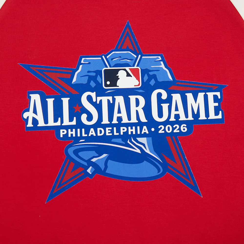 MLB ALL TEAMS ALL STAR 2026 MEN'S RAGLAN TOP (EGGSHELL/RED) - Image 8