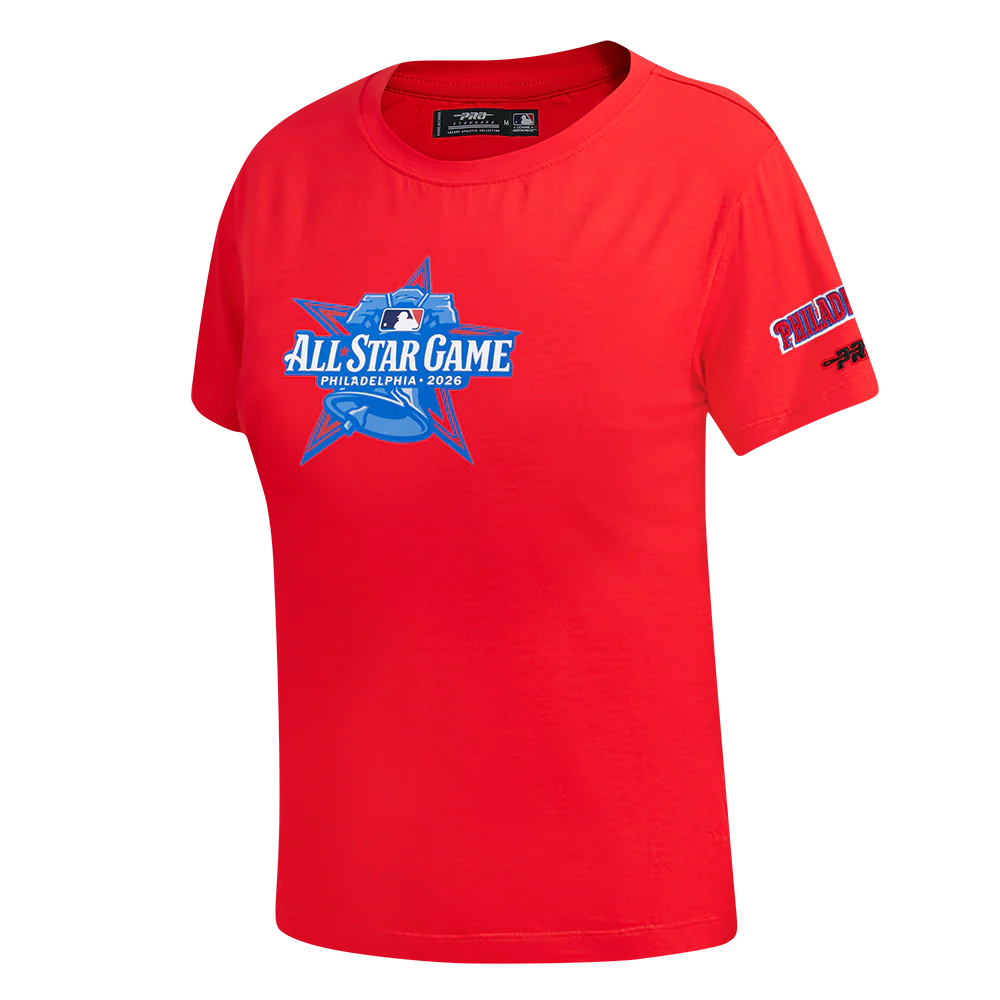 MLB ALL TEAMS ALL STAR 2026 WOMEN'S S/S SLIM TOP (RED) - Image 3