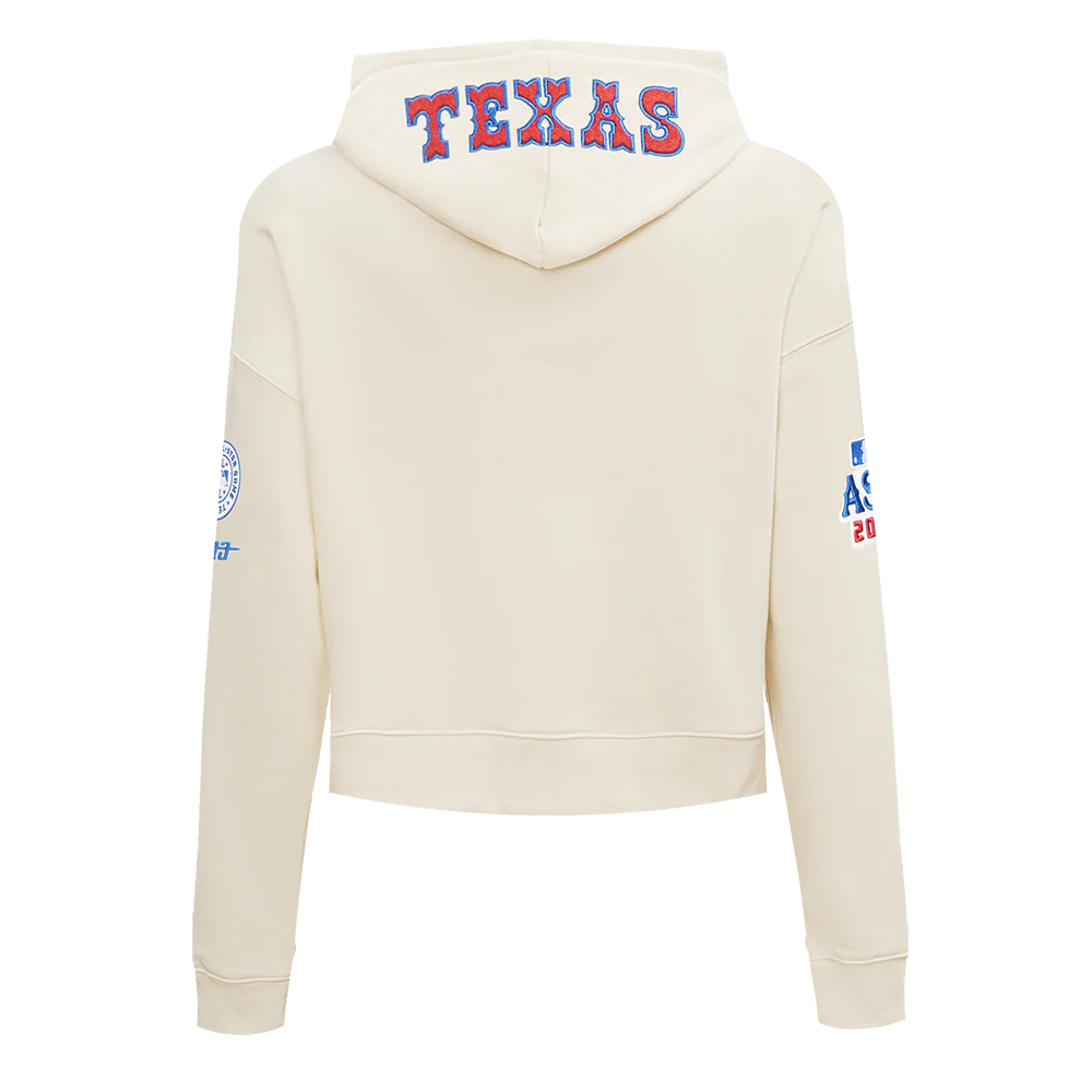 MLB ALL STAR 2024 WOMEN'S FLC CROPPED PO HOODIE (EGGSHELL) - Image 3