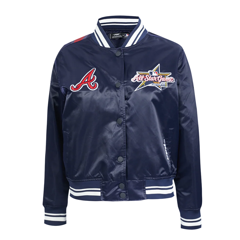 MLB ALL STAR 2025 WOMEN'S SUBLIMATED SATIN JACKET (MIDNIGHT NAVY/RED/MIDNIGHT NAVY) - Image 3