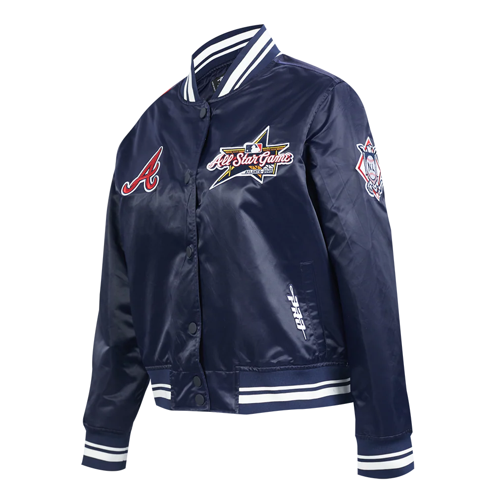 MLB ALL STAR 2025 WOMEN'S SUBLIMATED SATIN JACKET (MIDNIGHT NAVY/RED/MIDNIGHT NAVY) - Image 4