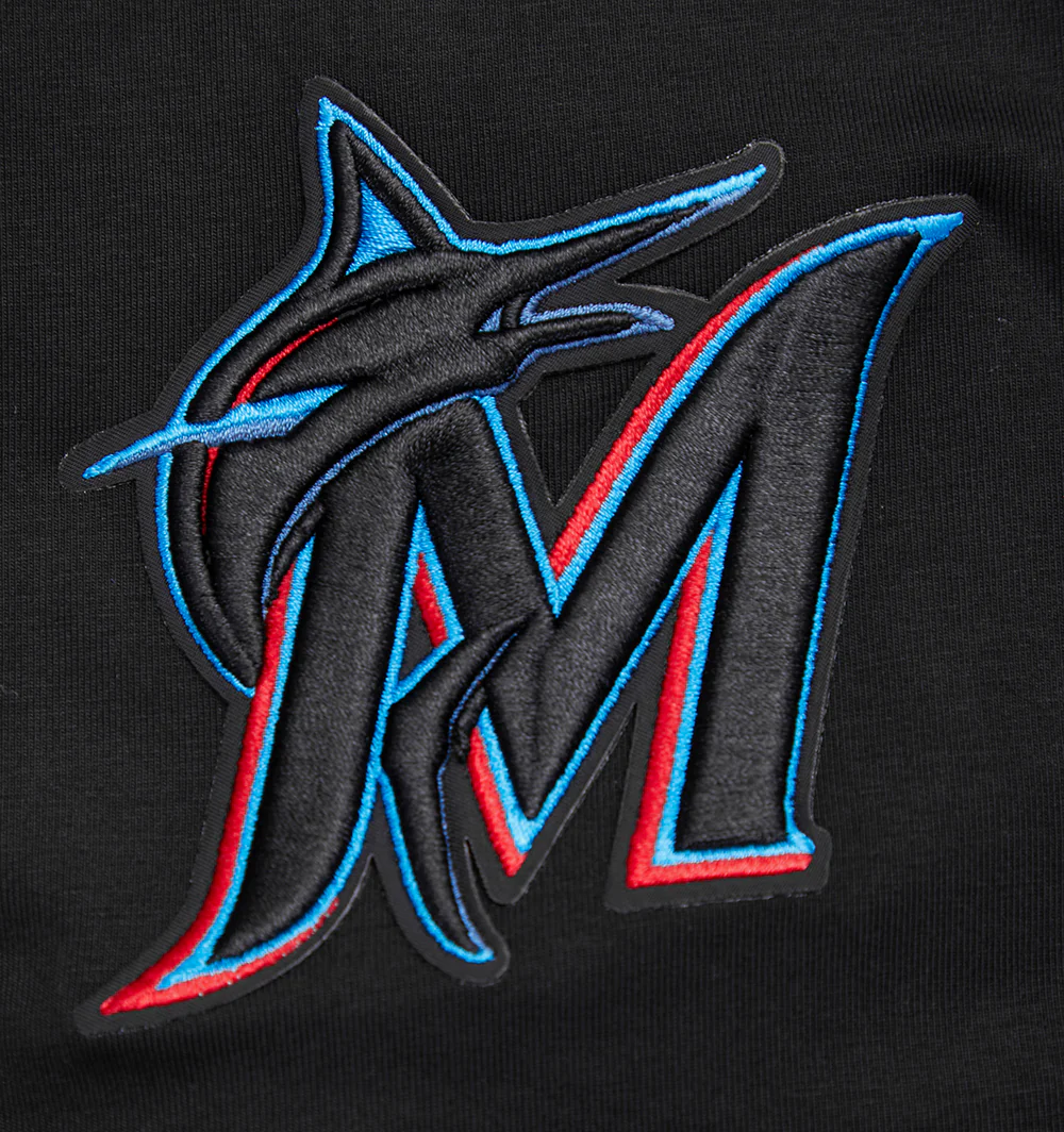 MLB MIAMI MARLINS SCRIPT TAIL MEN'S TOPS (BLACK) - Image 6