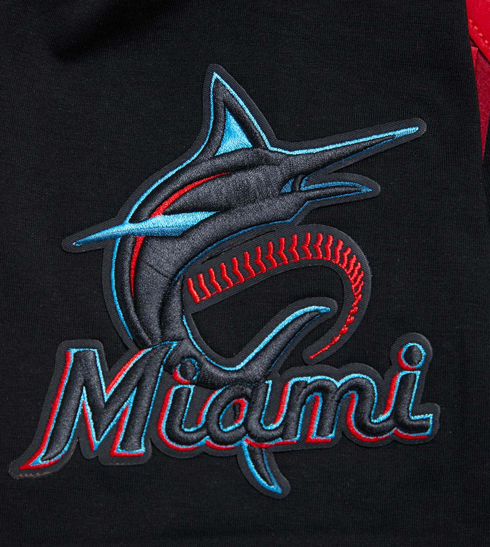 MLB MIAMI MARLINS OLD ENGLISH MEN'S TOP (BLACK) - Image 6
