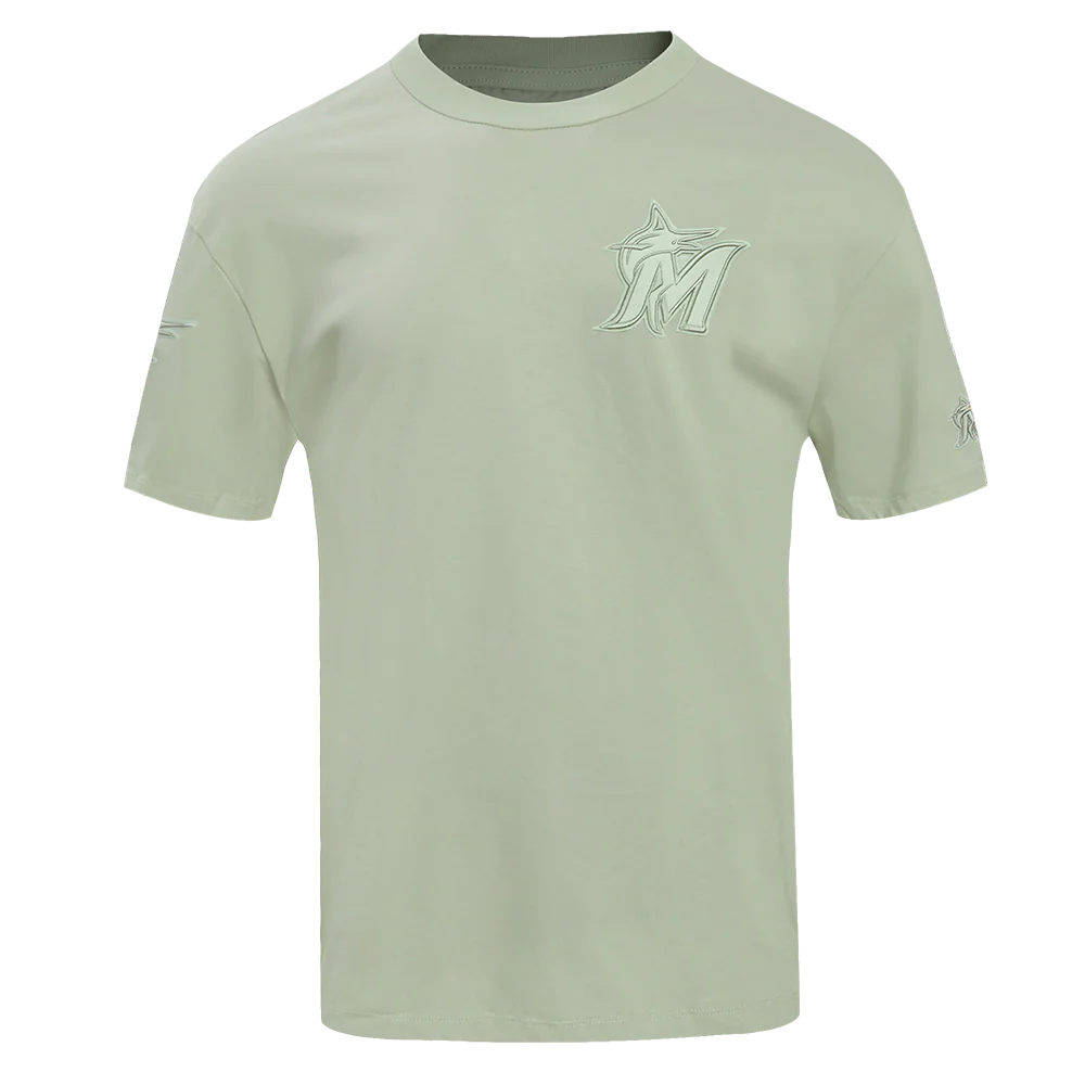 MLB MIAMI MARLINS NEUTRAL MEN'S CJ DROP SHOULDER TOP (MOSS)