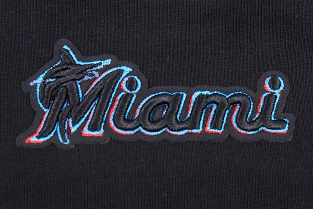 MLB MIAMI MARLINS SCRIPT TAIL WOMEN'S BOYFRIEND TOP (BLACK) - Image 6