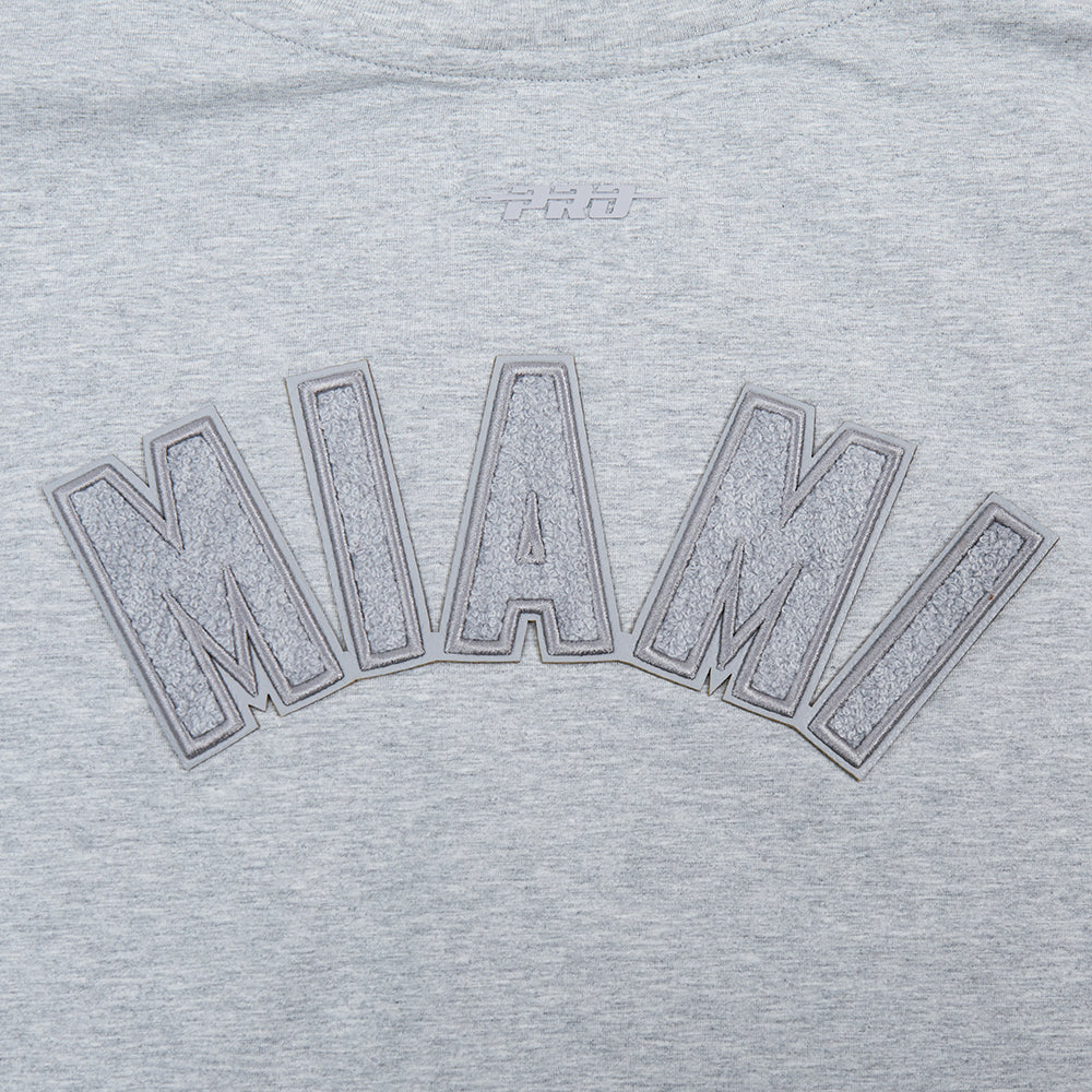 MLB MIAMI MARLINS TRIPLE TONAL SINGLE JERSEY BOXY WOMEN'S TEE (HEATHER GREY) - Image 6