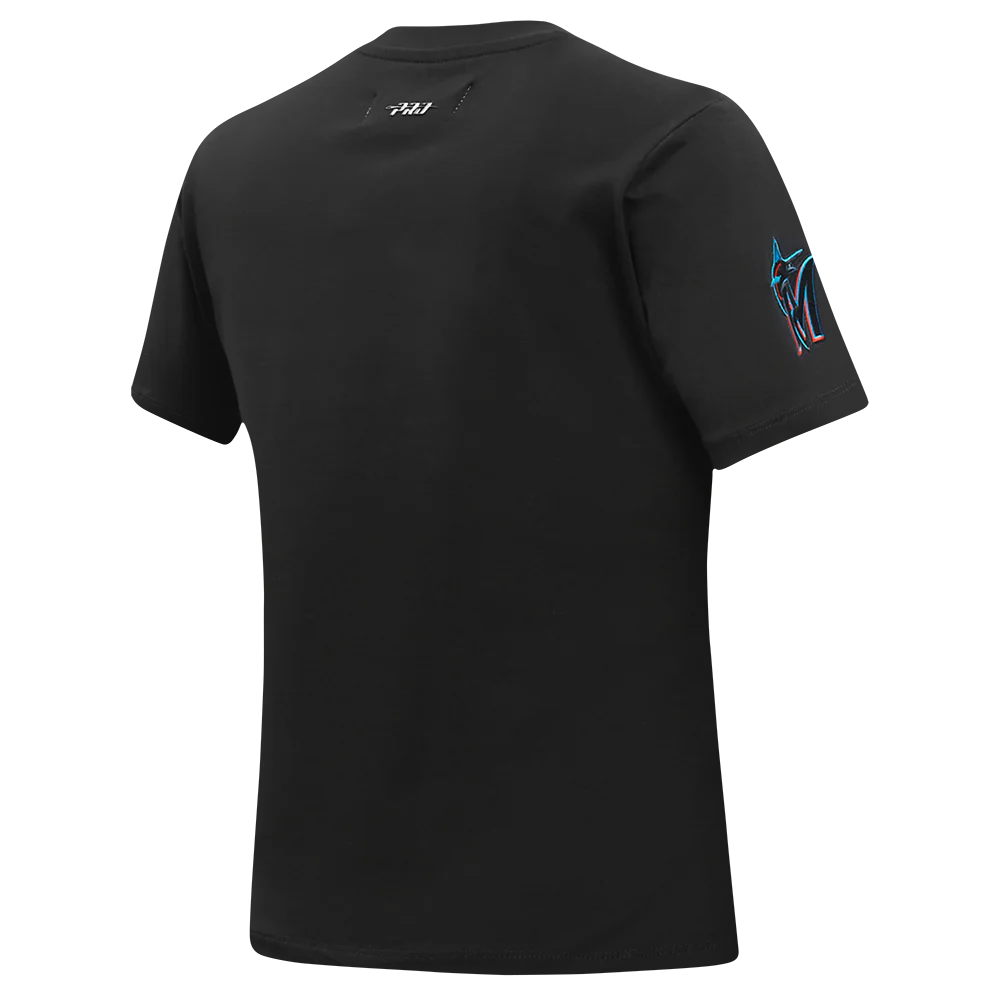 MLB MIAMI MARLINS CLASSIC SINGLE JERSEY SLIM FIT TEE (BLACK) - Image 3