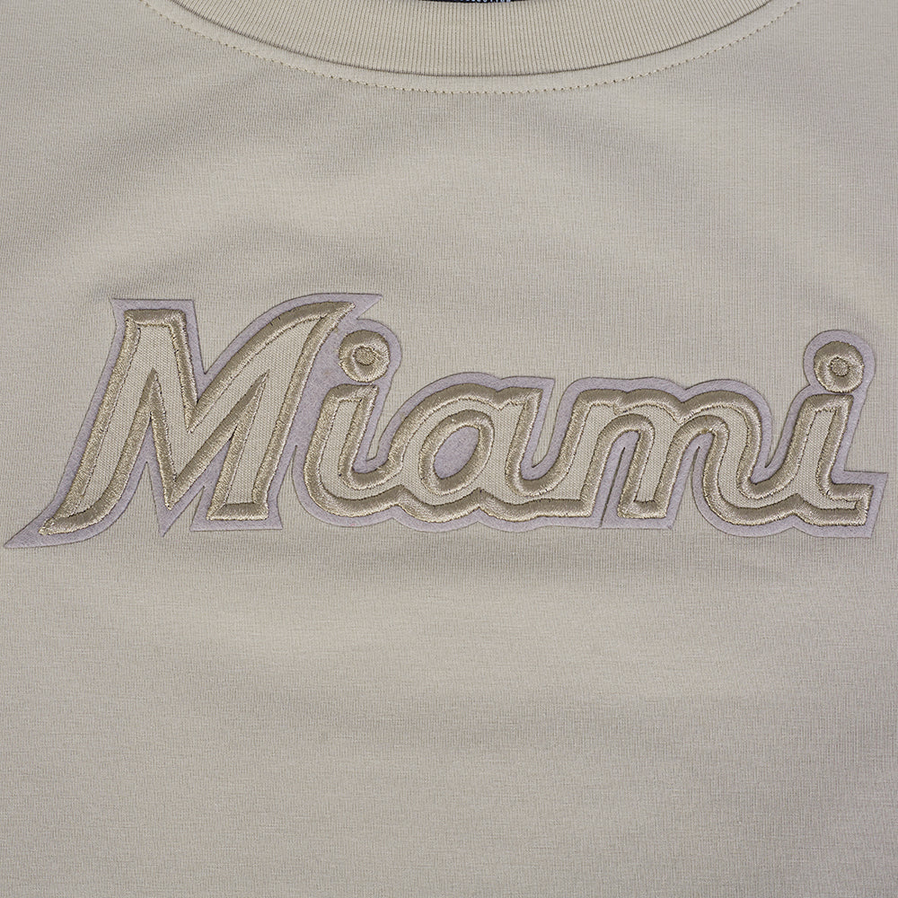 MLB MIAMI MARLINS NEUTRAL WOMEN'S BOXY TOP (TAUPE) - Image 5
