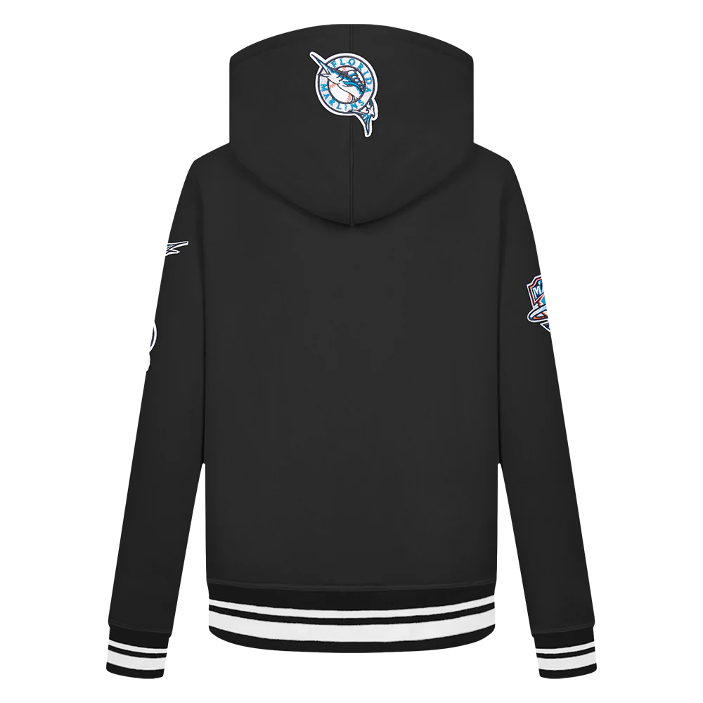 MLB MIAMI MARLINS KIDS RETRO CLASSICS BIG BOYS PULL OVER HOODIE (BLACK) - Image 3